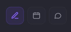 Three action buttons with the pencil icon highlighted, indicating the Edit User action is selected